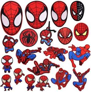 lot 2712 image: 20pcs Cute Cartoon Spider Embroidered Iron On Patches, Anime Animals Sew OnIron On Applique Embroidered Patches for T-Shirt, Jackets, Jeans, Vests,Hats, Backpacks,Bags
