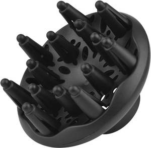 lot 2714 image: Universal Hair Dryer Diffuser for Curly Wavy Hair Blow Dryer Attachment for 1.77in Dryer Nozzle Dry Hair Much Evenly, Black