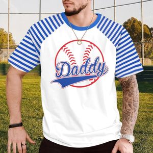 lot 2717 image: FRYAID Baseball Daddy Shirt Baseball Game Day Tshirts Short Sleeve Top Medium