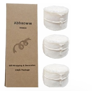 lot 2804 image: Abbaoww White Chiffon Ribbon 1-12 Inch x 30 Yards for Wedding Invitations Bridal Bouquets Gift Wrapping DIY Crafts Home Decoration