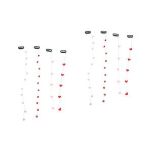 lot 2810 image: Lurrose 8pcs Heart Hair Clips Heart Hair Extension Clips - Headdress Decoration With Comb for Women Girls