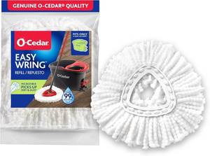 lot 2878 image: O-Cedar EasyWring Spin Mop Microfiber Refill, White Packaging May Vary