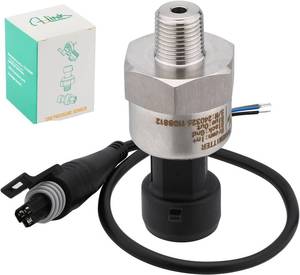 lot 2889 image: AULINK 200 PSI Pressure Transducer Sender Sensor with 18 -27 NPT 316 Stainless Steel Thread and Harness Connector for Oil Fuel Air Water Pressure