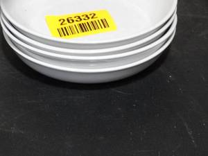 lot 26332 image: 4 Glass White Bowls