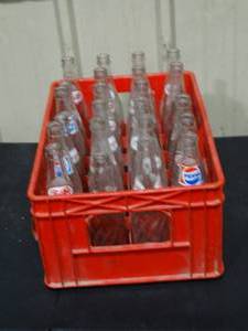 lot 26339 image: Vintage Glass Pepsi Bottles