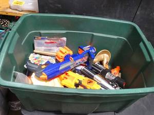 lot 26440 image: Lot of Misc. Kids Nerf Guns and Swords