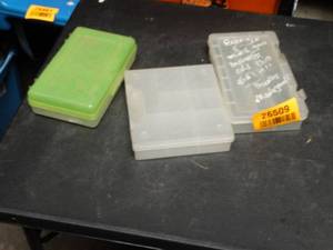 lot 26509 image: 3 Misc. Clear Box Organizers