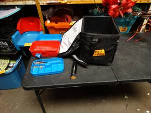 lot 26511 image: Black Cooler w Tackle Box