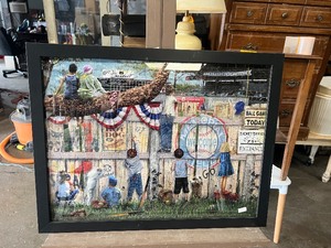 lot 22544 image: Framed Baseball Puzzle
