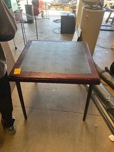 lot 22565 image: Square Wooden Foldable Table