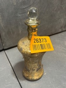lot 26373 image: Glass Decanter w Gold Accents