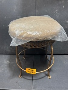 lot 26390 image: New Metal Stool With Vine Design