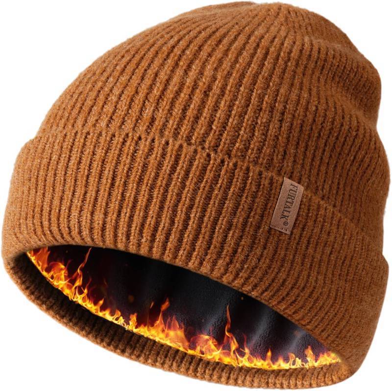 lot 331115 image: FURTALK Winter Hats for Men Women Fleece Lined Beanie Warm Cuffed Outdoor Skull Cap