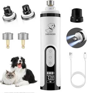 lot 221441 image: 2026 Upgraded Silent Groom Pro Nail Grinder - 3-Speed Cordless Grooming Pro Nail Grinder, Pet Nail Trimmer with 2 LED Light,USB-C Rechargeable & 2 Grinding Wheels for Small Medium Large Dogs and Cats