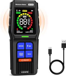 lot 221444 image: KENMIC Pinless Moisture Meter for Non-Destructive Moisture Detection in Drywall, Wood, and Masonry, Detects up to 34-Inch Below Surface