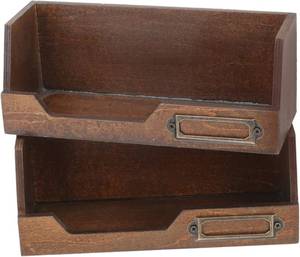lot 321319 image: 2pcs Wooden Tape Storage Box Square Craft Boxes Home Supply for Organization and Storage Rustic Desktop Organizers