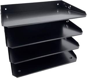 lot 321320 image: SMB Horizontal 4 Slot Alloy Steel Metal Portable Desk Organizer Caddy