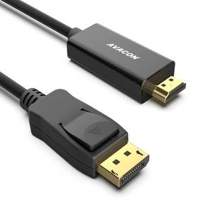 lot 321329 image: AVACON 4K DisplayPort to HDMI 6 Feet Cable, Uni-Directional DP 1.2 Computer to HDMI 1.4 Screen Gold Plated Cord for Lenovo, HP, ASUS, Dell and Other Brands