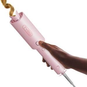 lot 321342 image: TYMO Automatic Rotating Curling Iron - TYMO CURLPRO Beach Waves Curling Wand, Portable Hair Curler, 500 Million Ionic, Dual Voltage & Lightweight for Travel, Ceramic Coating, 1 Inch, Pink