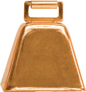 lot 321345 image: Weaver Livestock Copper-Plated Small Cow Bell, Robust Herd Tracking Loud Bell, Lightweight Goat Bells for Cow, Goat, and Sheep, 1.75  x 2.25  x 2.5