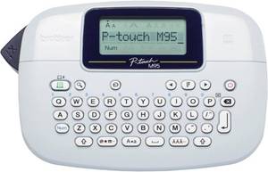 lot 321359 image: Brother P-Touch Professional Label Maker PTM95 with 9 Type Styles and 8 Deco Patterns for Small Business, Home Office Organization, and Storage Labels - Portable Handheld Design with QWERTY Keyboard