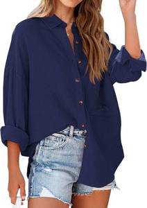 lot 421429 image: NOLLSOM Casual Shirts for Women Long Sleeve Button Down Blouses Spring 2026 Solid Color Trendy Tops with Pocket
