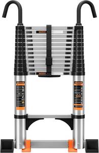 lot 421437 image: Telescoping Ladder,10.5FT Aluminum Multi-Purpose Collapsible Ladder with Stabilizers and Hooks,Jiashche Portable Extension Ladder for RV or Outdoor Work Silver,330lb Max Capacity