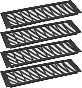 lot 9187269 image: uxcell 4pcs Rectangle Ventilation Grille Aluminum Alloy Mesh Air Vent Cover, 450x150mm