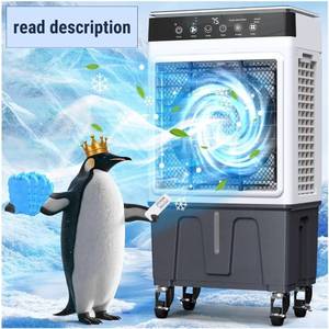 lot 221452 image: Retails for $340 Swamp Cooler Air Conditioner with Dry Burn Protection, 4000 CFM Evaporative Air Cooler with 8-Gal Water Tank, 4 Modes, 3 Speeds, Remote, 12H Timer, Portable Windowless AC for Bedroom Home Office