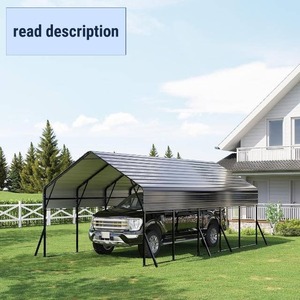 lot 221468 image: Retails for $926 Garvee 13x26x11.4 Metal Carport, Heavy Duty Car Ports Kit All-Weather for Pickup Trucks, Boats, RVs, Tractors, Reinforced Frame with Anchors