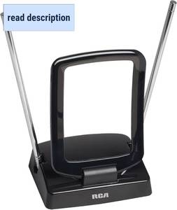 lot 321360 image: RCA ANT310Z Amplified Indoor FM and TV Antenna in Black