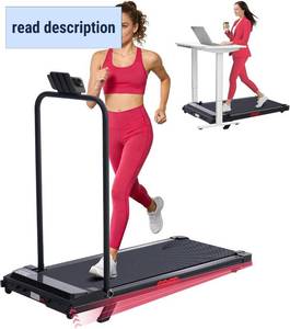 lot 187293 image: Walking Pad with Handle Bar and Incline, 3.0HP Under Desk Treadmill for Home Small Space, 0.6-7.6MPH Portable Walking Pad Treadmill with Handles, 350LBS, 2026 Upgrade