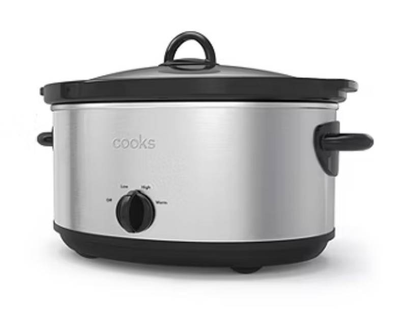 lot 36468 image: Cooks 6qt Manual Slow Cooker. CHIPPED INSIDE THE RIM. - Retail $60