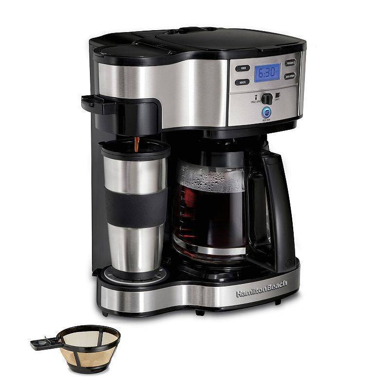 lot 36469 image: Hamilton Beach 2-Way Brewer  Single Serve or 12 Cup Coffee Maker. - Retail $145