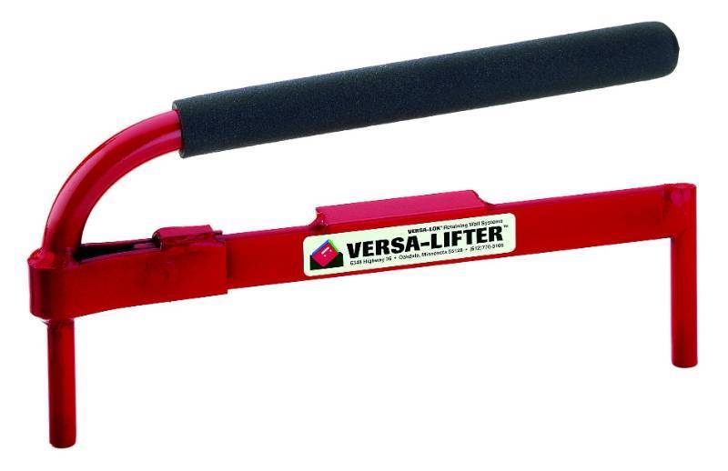 lot 36478 image: Wall Unit Lifter, Lay Block Faster, Compatible with VERSA-LOK Retaining Wall Units (Standard Unit). Visible Use. - Retail $75