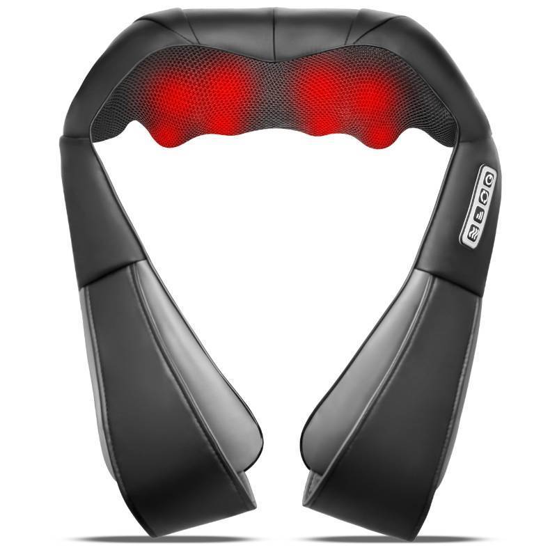 lot 36492 image: Shiatsu Neck and Back Massager with Heat, Electric Deep Tissue Kneading Neck and Shoulder Massage, Best Gifts for Women Men Mom Dad Mothers Fathers Day Birthday Gift, Black Grey (NOT Cordless) - Retail $28