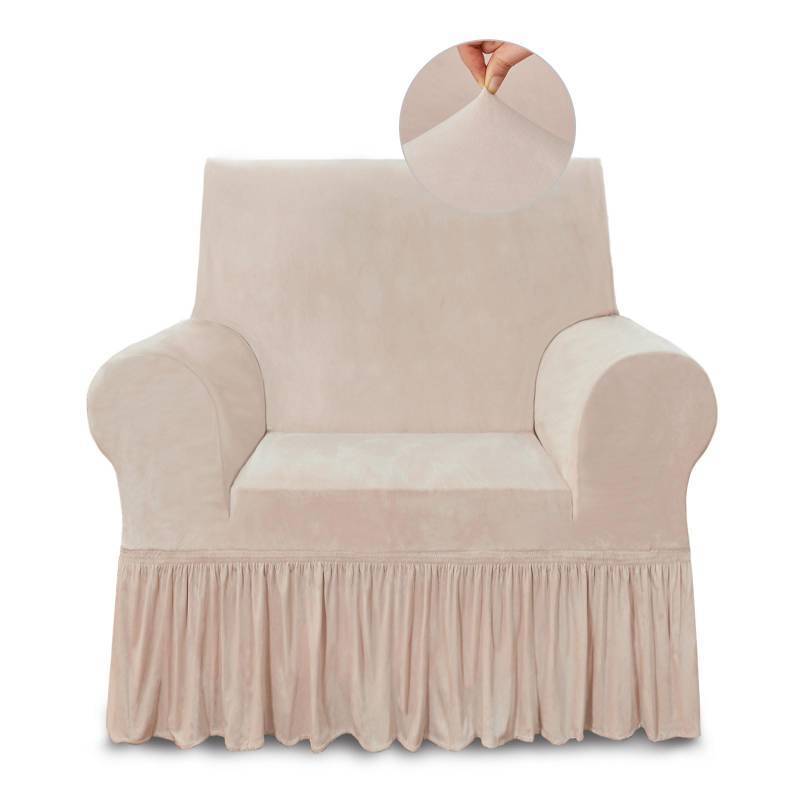 lot 26736 image: Armchair Cover Super Soft 1-Piece Armchair Slipcover Stretch Universal Spandex Couch Covers for Living Room Easy Fit Washable Furniture Sofa Protector with Skirt - Retail $37