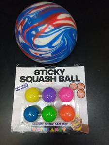 lot 1037 image: Sticky Squash Ball Fidget Toys Set - Retail $15