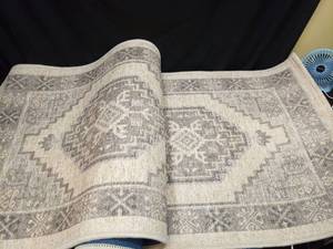 lot 1057 image: Traditional Persian Style Area Rug with Geometric Pattern  84x24 - Retail $75