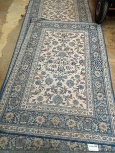 lot 1058 image: Wyatt & Ash Dream Mink Printed Chenille 2 Piece Set - 30x46 Accent Rug & 3076 Runner Rug Navy - Retail $56