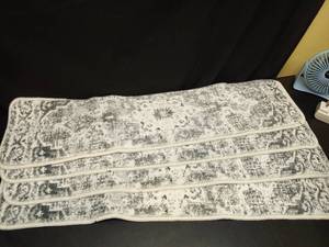 lot 1061 image: Set of 4 - Gray Distressed Pattern Stair Covers - Retail $45