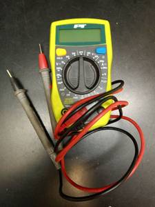 lot 1072 image: Performance Tool W2974 Digital Multimeter Tester 2000 Counts with AC DC Voltmeter and Ohm Volt Amp Meter, Measures Voltage, DC Current Measurement, Automatic Zero Adjust, 9V Battery Included - Retail $11