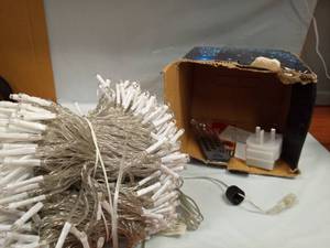 lot 1121 image: LED String Lights Set with Remote Control and Accessories, european plug  - Retail $35