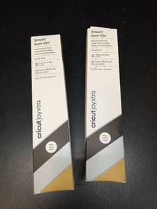 lot 1150 image: Set of 2 - Cricut Joy Xtra 9.5x12 Smart Iron-on Classics Sampler Multicolored Craft Cutting Material, 3 Sheets, Compatible with Cricut - Retail $30