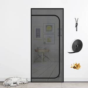 lot 1160 image: DOOREASY Pet Screen Door, Upgraded Cat Resistant Screen Door to Stop Cats Running Out, Easy Install Pet Door Mesh Screen with Zipper Closure, No Slightest Gap, Fresh Air in (Fits Doors Up to 36x83) - Retail $29