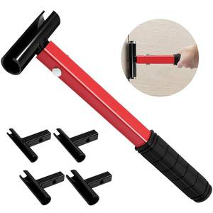 lot 1165 image: Door Hinge Adjustment Tool Kit, 4 In 1 Hinge Gap Adjusting Wrench for Residential and Commercial, Heavy Duty Painted Steel Hinge Bender Wrench with Rubber Grip, Professional Door Hinge Adjustment Tool - Retail $30
