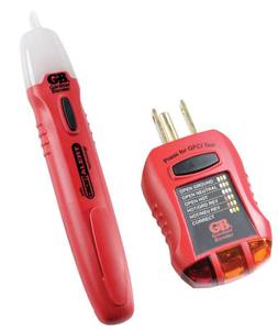 lot 1166 image: Gardner Bender GTK-2 Safety Kit, GVD-3504 Non-Contact Voltage Tester and GFI-3501 GFI Tester, 2-Piece - Retail $13