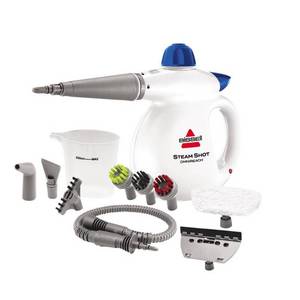 lot 1182 image: BISSELL SteamShot OmniReach Portable Cleaner 4171F 0.2 Cleaning Path White - Retail $160