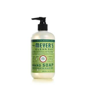 lot 1220 image: Mrs. Meyer s Clean Day Liquid Hand Soap  Iowa Pine Scent  12.5 fl oz Bottle - Retail $8