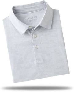 lot 5972 image: M MAELREG Golf Shirts for Men Short Sleeve Heather Jacquard Textured Stretch Moisture Wicking Performance Mens Polo Shirt 2X Light Grey Heather